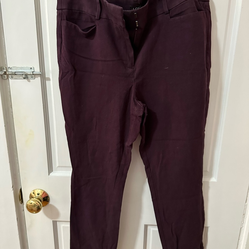 LOFT skinny maroon pants, 12P